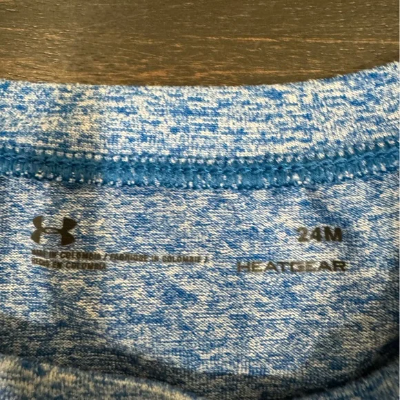 Under Armour Toddler baby boys tshirt Blue Logo Size 24M - Picture 4 of 4
